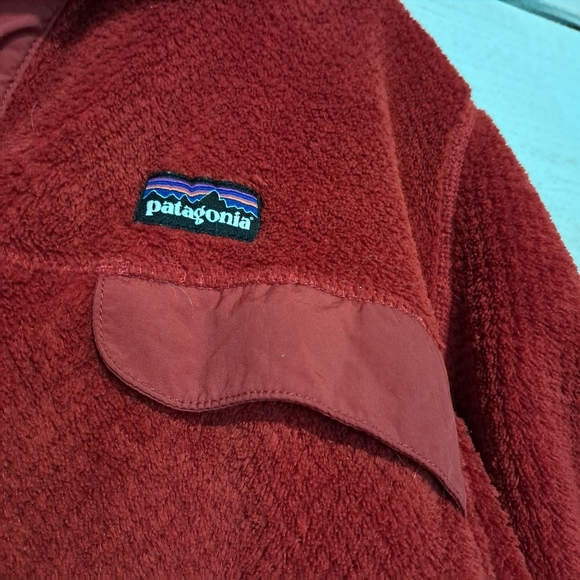 Patagonia Long Sleeve Re Tool Fleece Pull Over Sweatshirt Jacket Red Size Large - Picture 3 of 6